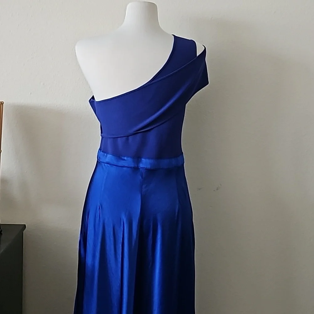 Ted Baker Royal Blue One Shoulder Cocktail Dress - Picture 8 of 10